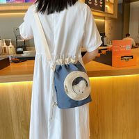 حقيبة صغيرة لطيفة أنثى 2022 حقيبة دلو شفاف يابانية جديدة متعددة الاستخدامات main image 1