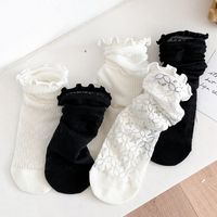 Women's Tube Socks Summer Thin Section Cute Japanese White Lace Hollow Pile Socks main image 1