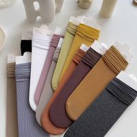 Tube Socks Japanese Retro Color Piled Cotton Stockings Wholesale main image 1