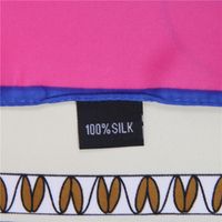 European And American New Fashion Twill Imitation Silk Silk Scarf 130cm Large Square Scarf main image 6
