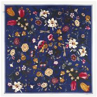 New Fashion Silk Scarf 70cm Square Scarf Floral Print Silk Satin Scarf main image 1