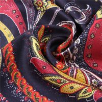 European Silk Scarf 130cm Twill Silk Large Square Print Ladies Shawl Scarf main image 4