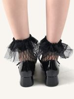 Japanese Women Fishnet Socks Black Stockings Hipster Short Socks main image 6