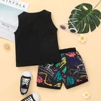 Children's Cartoon Tank Top Shorts Two-piece Clothes Casual Boys Sportswear Pants Suit main image 3