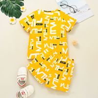 New Boys' Short-sleeved T-shirt Shorts Two-piece Suits Children's Casual Sportswear Suits main image 1