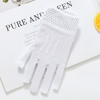 Spring And Summer New Children White Lace Bow Decoration Sunscreen Gloves main image 5