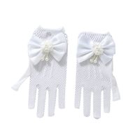 Spring And Summer New Children White Lace Bow Decoration Sunscreen Gloves main image 6