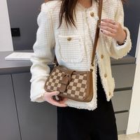 Autumn And Winter Checkerboard Messenger Bag Wholesale main image 4