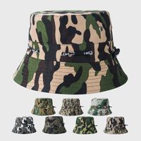 Fashion Personality Camouflage Fisherman Hat Male Flat-top Sun Protection Sunshade Hat main image 1