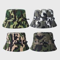 Fashion Personality Camouflage Fisherman Hat Male Flat-top Sun Protection Sunshade Hat main image 3