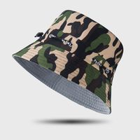 Fashion Personality Camouflage Fisherman Hat Male Flat-top Sun Protection Sunshade Hat main image 4