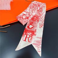 New Tarot Brand Silk Scarf 26 Letters Graffiti Hand-painted Printing Scarf sku image 18