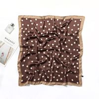 New Style 70cm Letter Geometric Printing Satin Silk Scarf sku image 35