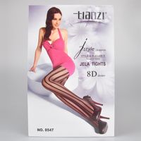 Ultra-thin Sexy Pantyhose Two-color Wide And Vertical Striped Silk Socks Women sku image 2