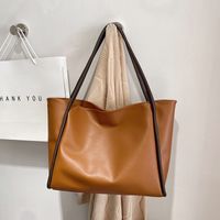 Casual Solid Color Large Capacity Autumn And Winter Commuting Tote Bag sku image 3