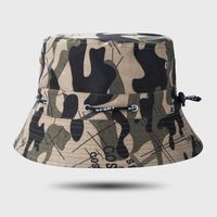 Fashion Personality Camouflage Fisherman Hat Male Flat-top Sun Protection Sunshade Hat sku image 2