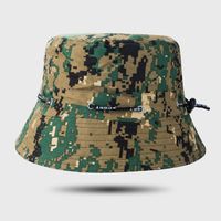 Sombrero De Pescador De Camuflaje De Personalidad De Moda Sombrero De Sombrilla De Protección Solar De Parte Superior Plana Para Hombre sku image 8