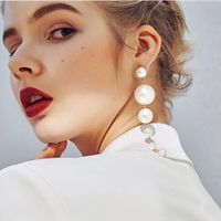 Koreanische Art Lange Perlenquastenohrringe Frauen Großhandel main image 1