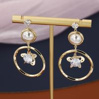 Fashionable French Style All-match Round Hollow Geometric Earrings sku image 1