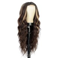 Brown Sweet Ladies Long Curly Hair Headgear Wigs main image 6