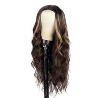 Brown Sweet Ladies Long Curly Hair Headgear Wigs main image 7