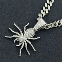 Street Exaggerated Personality Diamond Pendant Hip Hop Spider Necklace main image 5