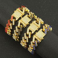 Bracelet En Alliage En Forme De Diamant Avec Diamants Colorés Et Géométriques À La Mode main image 6