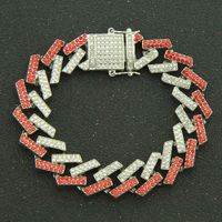 Fashion Geometric Full Colorful Diamond Diamond-shaped Alloy Bracelet main image 4