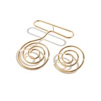 Retro Exaggerated Mosquito Coil Winding Earrings Hollow Creative Design Earrings main image 3