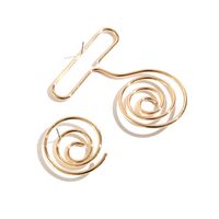 Retro Exaggerated Mosquito Coil Winding Earrings Hollow Creative Design Earrings main image 4