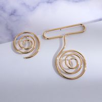 Retro Exaggerated Mosquito Coil Winding Earrings Hollow Creative Design Earrings main image 5