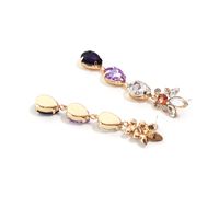 Cross-border Retro Drop-shaped Geometric Long Rhinestone New Earrings main image 5