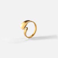 European And American 18k Gold-plated Stainless Steel Special-shaped Open Ring Geometric Ring main image 6
