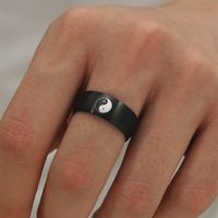 316 Titanium Steel Ring Men's Tai Chi Yin And Yang Ring main image 3