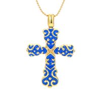 Dripping Oil Cross Female Simple Pendant Clavicle Chain Necklace Wholesale main image 4