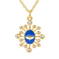 Exaggerated Devil's Eye Pendant Necklace Geometric Zircon Clavicle Chain main image 3