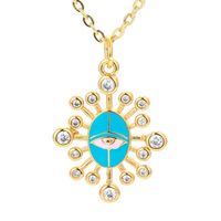 Exaggerated Devil's Eye Pendant Necklace Geometric Zircon Clavicle Chain main image 4