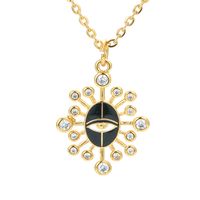 Exaggerated Devil's Eye Pendant Necklace Geometric Zircon Clavicle Chain main image 5