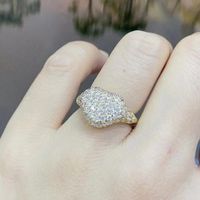 Micro-inlaid Zircon Ring Love Heart-shaped Full Diamond Couple Ring South Korea Simple Open Ring main image 2