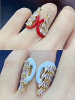 Butterfly-shaped Fashion Personality Index Finger Ring Enamel Angel Wing Open Ring main image 3