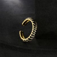 Europe And America Hot Sale Personalized Fashion Dripping Oil Opening Ring Copper Jewelry main image 5