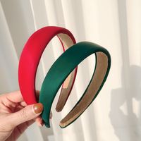 Fashion Solid Color Pu Leather Bright Color Headband Wholesale main image 4