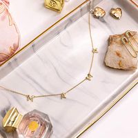 Gold-plated Thanksgiving Women's Clavicle Chain Letter Necklace main image 4
