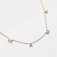 Gold-plated Thanksgiving Women's Clavicle Chain Letter Necklace main image 5