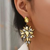 Exaggerated Gem Jewelry Fashion Creative Exquisite Simple Diamond Earrings Wholesale main image 1