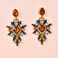 Exaggerated Gem Jewelry Fashion Creative Exquisite Simple Diamond Earrings Wholesale main image 5