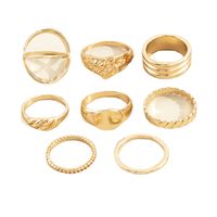 Persönlichkeit Einfache Mode Unregelmäßiger Ring Metall-joint-ring Acht Sätze main image 6