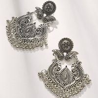 Cross-border Ethnic Retro Hollow Geometric Irregular Alloy Earrings main image 2