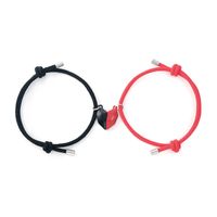 Nouveaux Bracelets De Couple D&#39;aimants En Forme De Coeur En Alliage main image 6