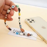 New Bohemian Style Glass Flower Beads Wooden Beads Beaded Mobile Phone Rope main image 5
